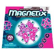Magnetix 70 Piece Hot Pinks + Glitter